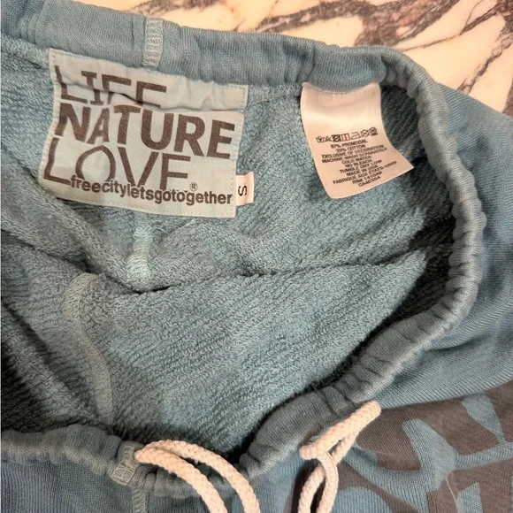 Freecity Light Blue Lounge Sweatpants  Pants sz small - Picture 7 of 8